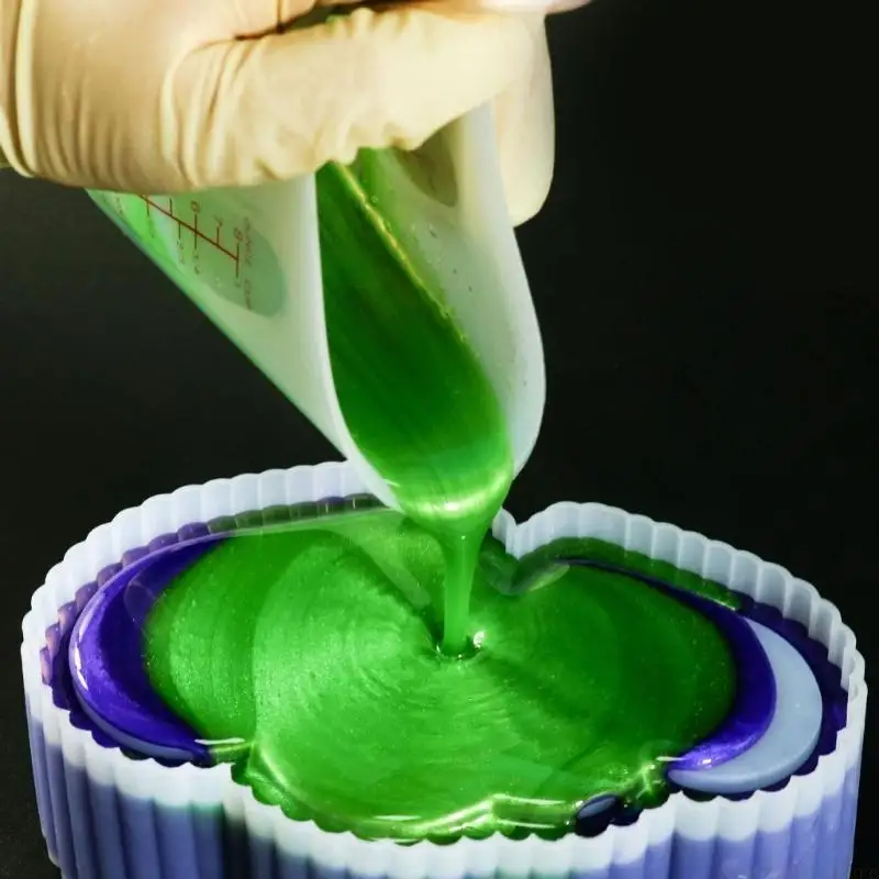 

D46E Набор из 2 шт. Силиконовые мерные стаканчики Одноразовые стаканчики для литья в формы