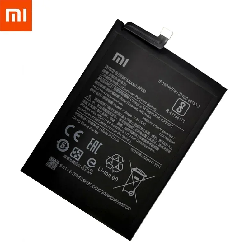 100% Original New 5020mAh BN53 Battery for Xiaomi Redmi note 10 Pro global/Redmi note 9 Pro global BN53 replacement Batteries