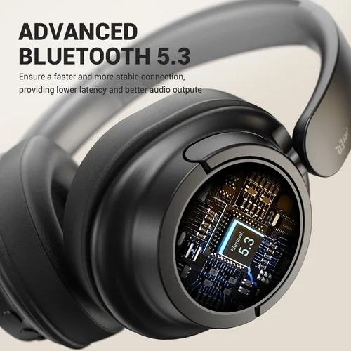 Imagen 2 del producto Oneodio auriculares inalámbricos Bluetooth 5,3 modo Bass/Pop auriculares sobre la oreja con micrófono auriculares plegables 90H de reproducción AAC