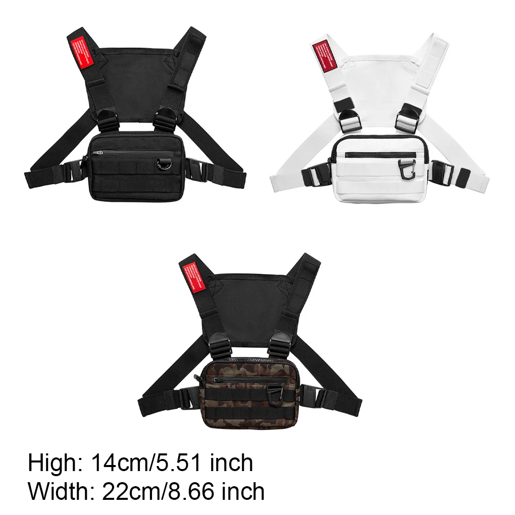Functional And Lightweight Tactical Bag - Secure Chest Bag For Outdoor Activities Multifunctional Chest Big Bag Black