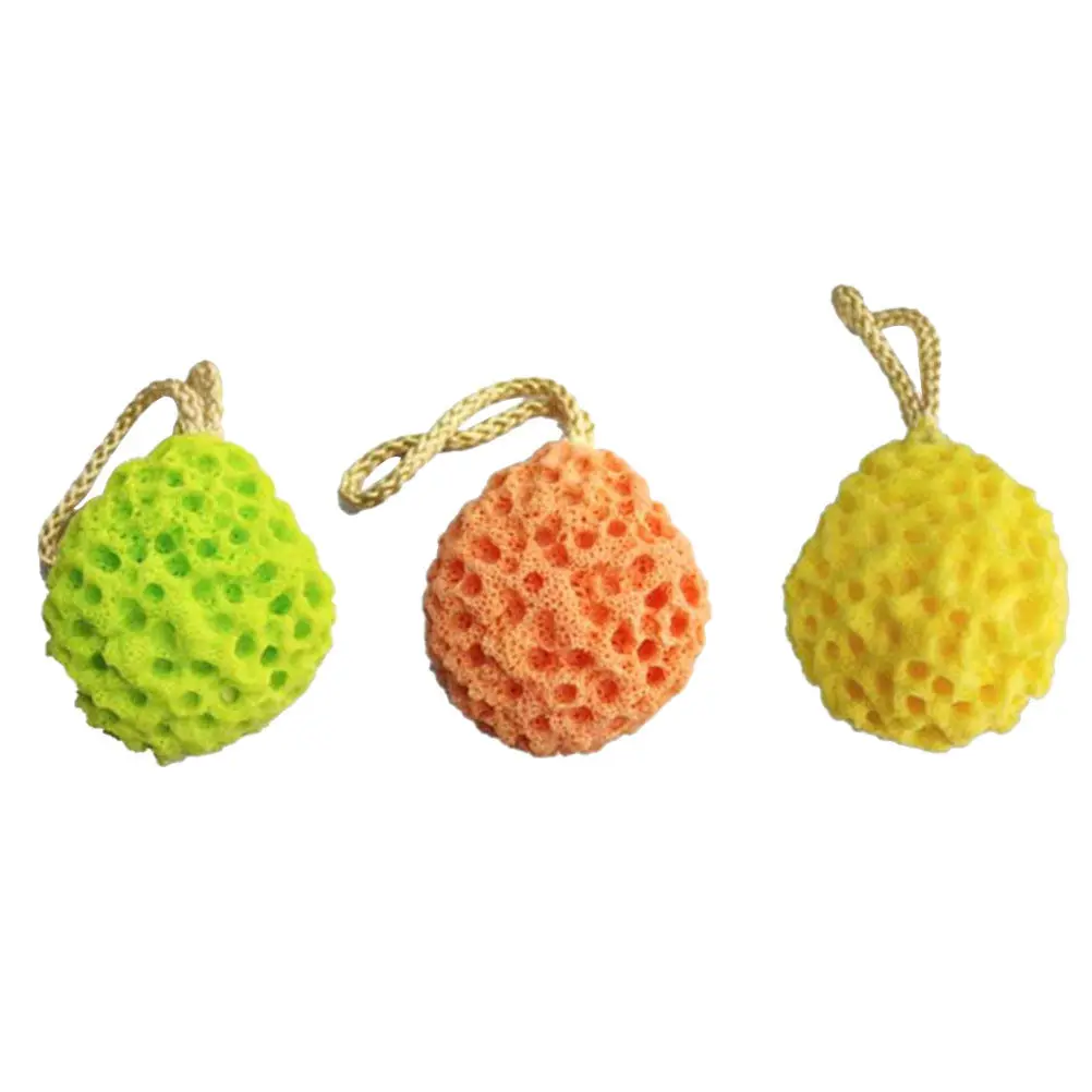 3Pcs Honeycomb Shower Sponge Bath Brush Hanging Rope Exfoliating Dead Skin Remover Body Care for Home Dorm Hotel