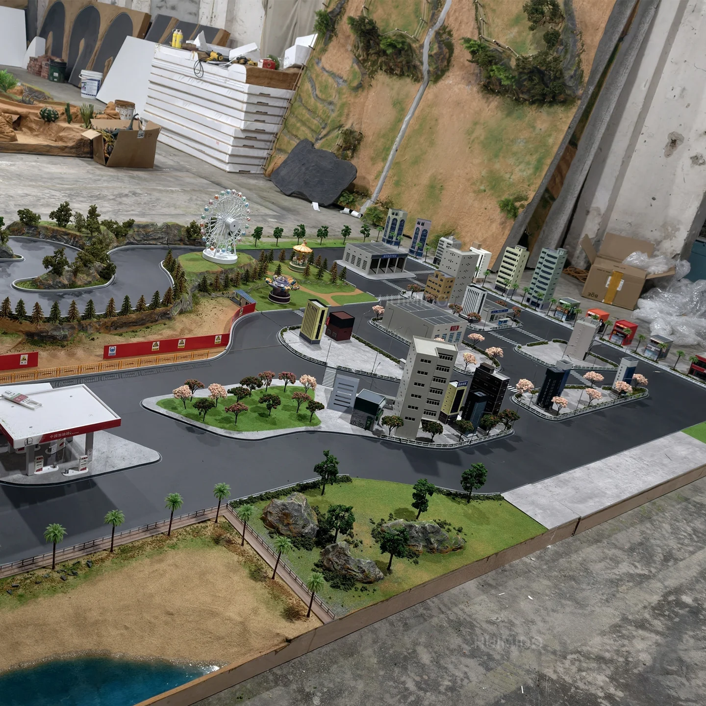 custom made Modular urban traffic sand table customization interactive simulation of urban road sand table commercial venue