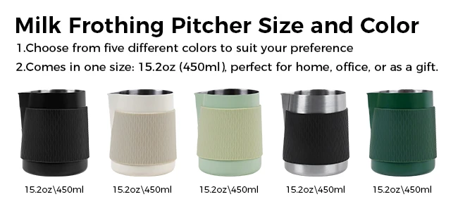 IKAPE Espresso Milk Pitcher V3, 500ml Milk Frothing Jug without Handle, Espresso Steaming Pitcher with Sharp Spout for Espresso