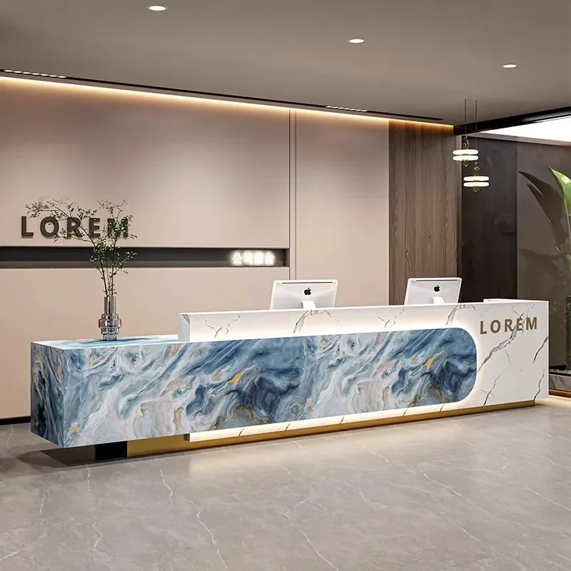 for Beauty Salon Checkout Counter Medical Clinic Reception Desk Skin Management Service Table Company Front Desk Simple Style