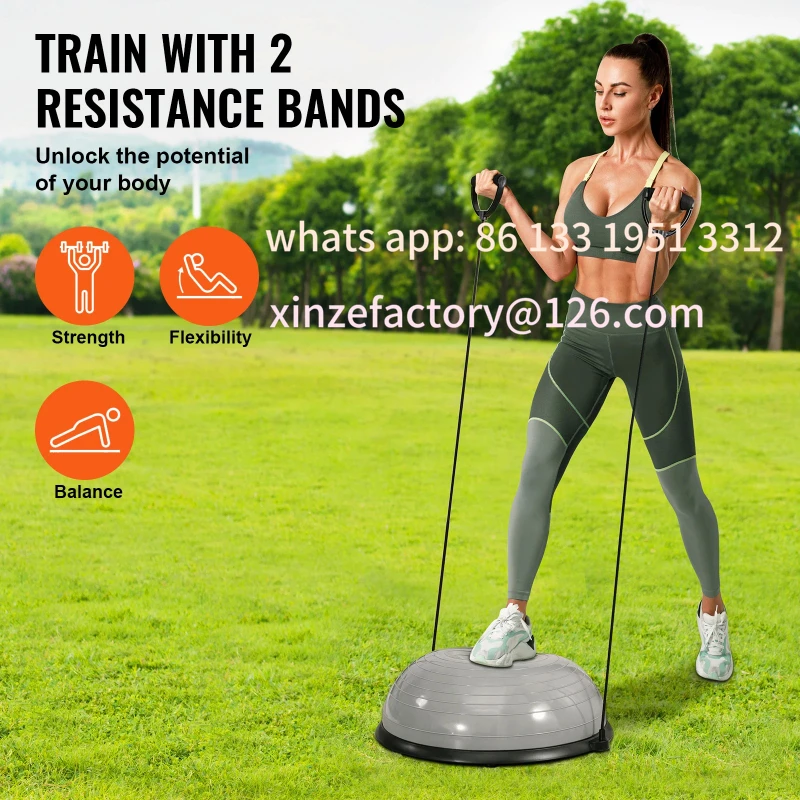 Customizable 23/26 inch Half Exercise Ball Trainer Balance Trainer 660lbs Capacity Stability Ball Yoga