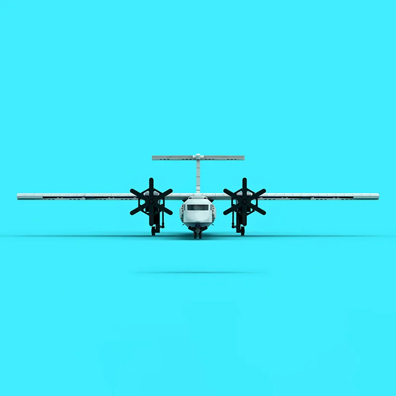 Raumschiff Moc Bausteine Modular Dash 8 Q400 Kommerzielle Flugzeug Technologie Blöcke Weihnachten DIY Spielzeug Bau Geschenke