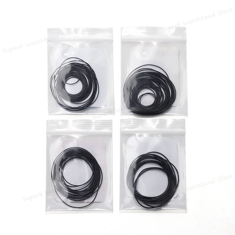 1 Pak Horloge Pakkingen 0.5/0.6/0.7/0.8Mm Horloge Achterkant Cover Duurzaam Waterdicht Rubber O-Ring Reparatie Tool Accessoires Voor Horlogemaker