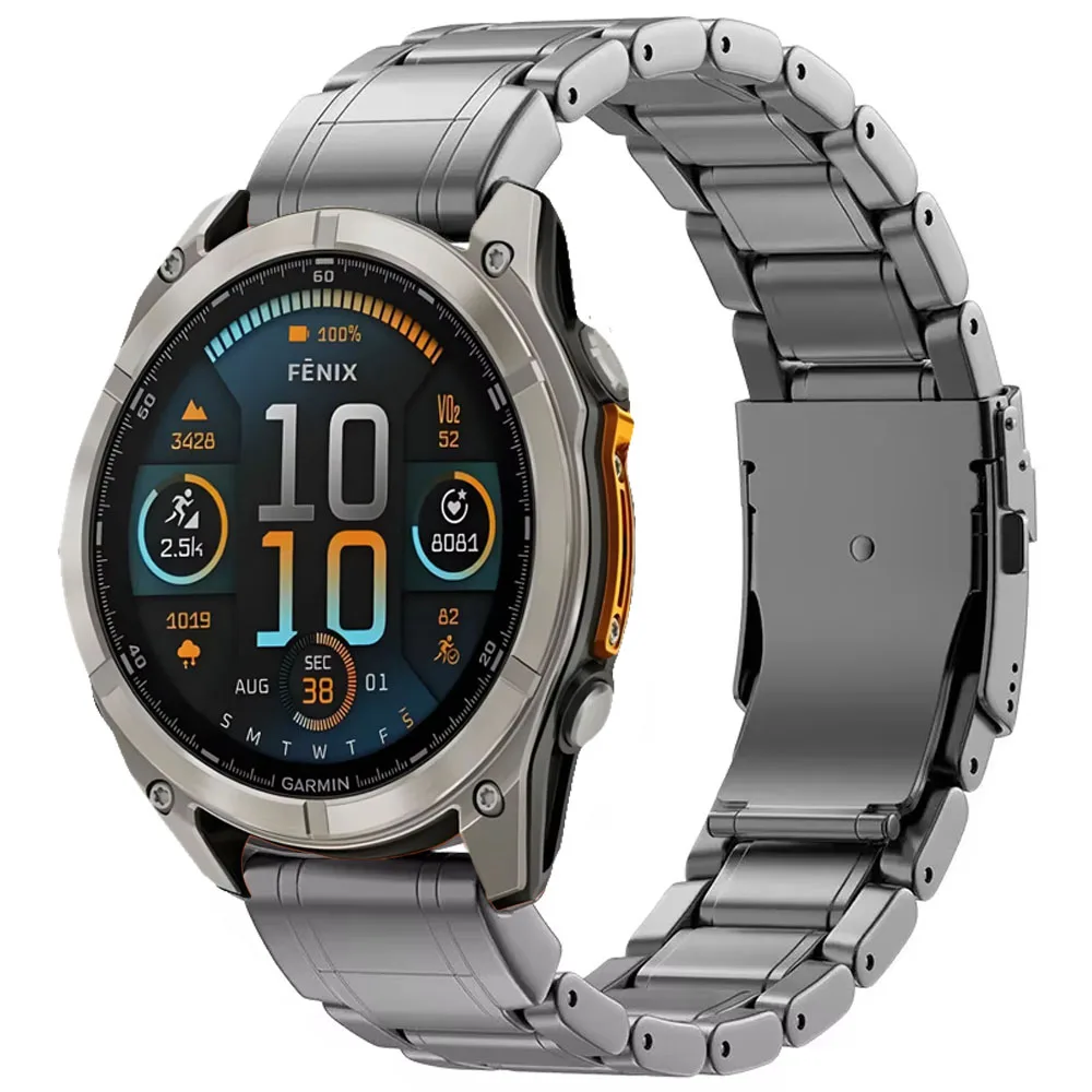 strap for Garmin Aviator/Adventurer Titanium alloy replacement wristband Garmin Fenix 8/Tactix 47mm 51mm 6/7X Forerunner 970 965