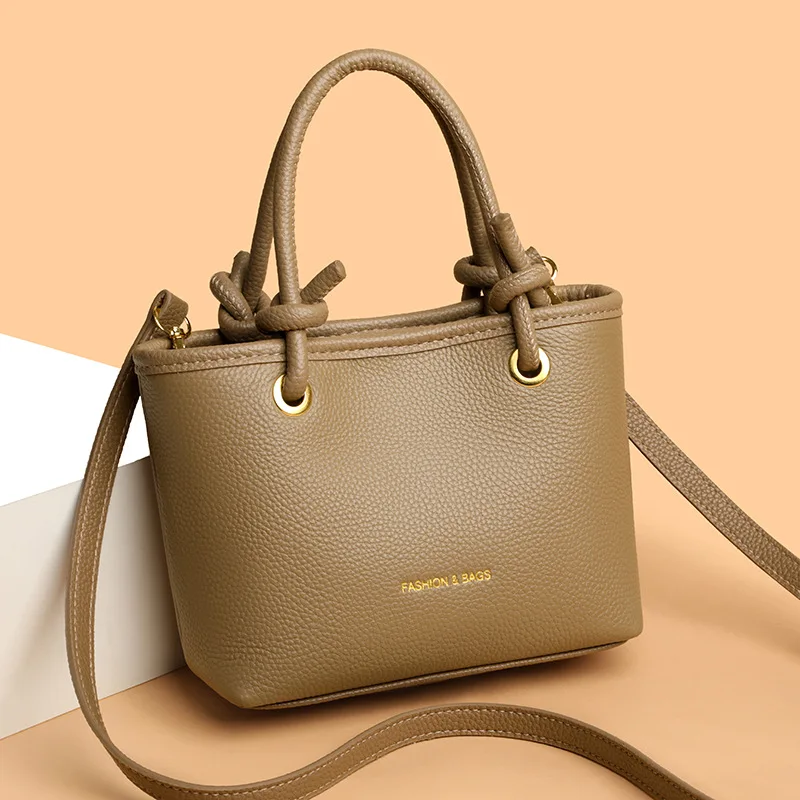 

Handbag Women's 2025 New Fashion Leather Tote Bag Versatile Commuter Shoulder Crossbody Bag