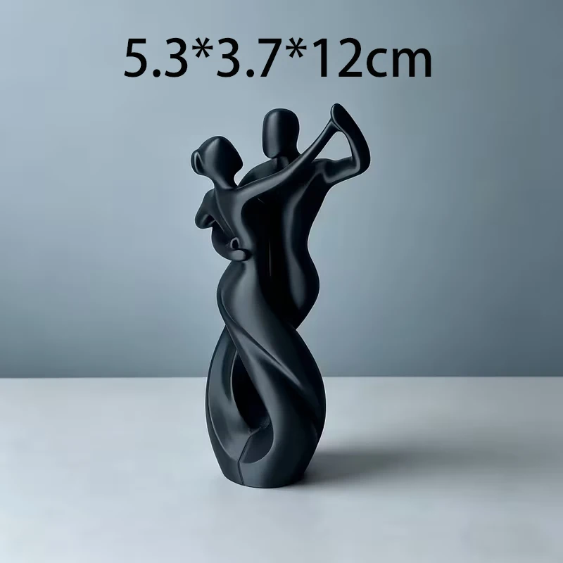3D Printed Waltz Dancing Sculpture Abstract Minimalist Human Figurine Modern Desktop Ornament Home Decor
