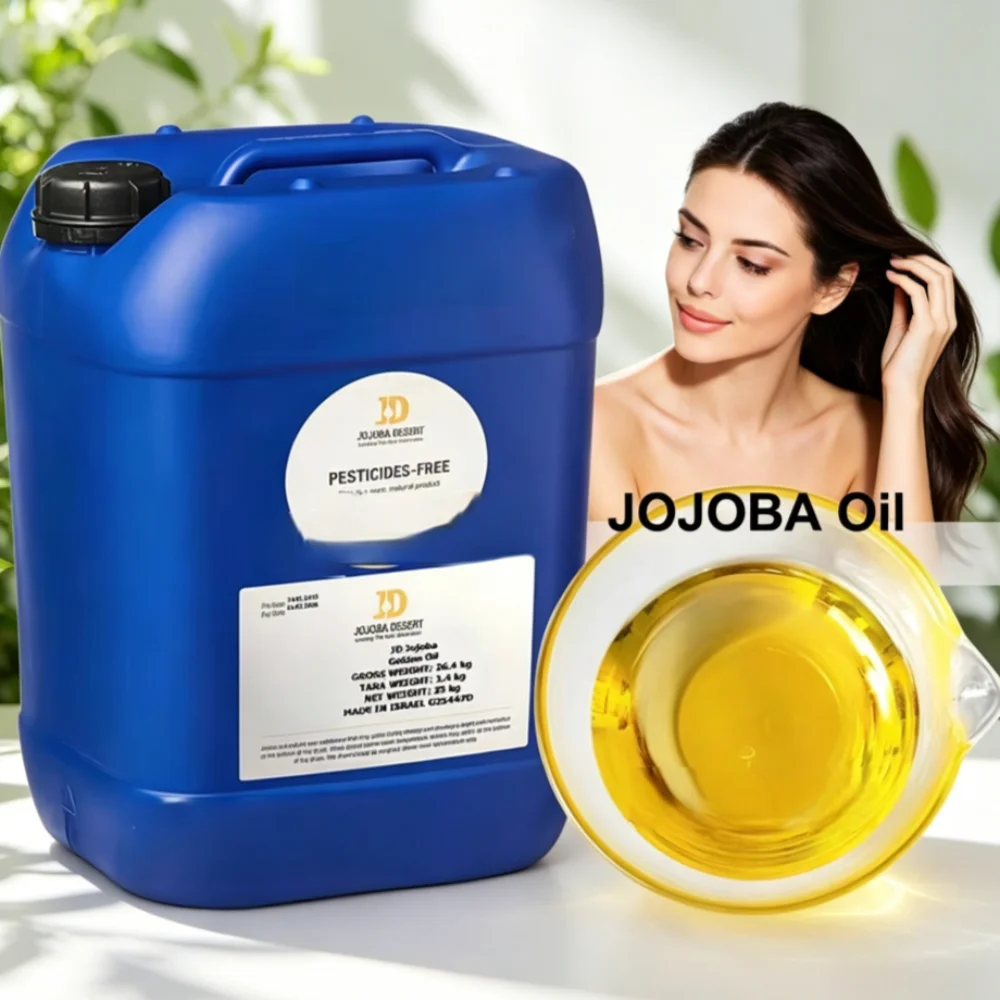 Hot Selling Israe Organic Golden Jojoba oil, Natural Cold Pressed Base Oil for Cosmetics, Skincare and Haircare Ingredients
