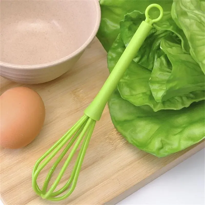 Kitchen Silicone Whisk Non-Slip Egg Beater Milk Frother Kitchen Utensil 17x4cm Kitchen Silicone Egg Beater Tool Easy To Clean