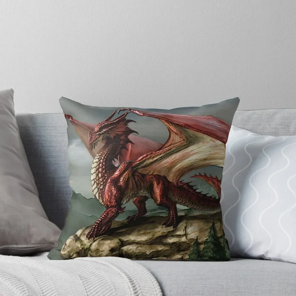 

Red Dragon Throw Pillow anime girl Pillowcases Cushion Covers Sofa Pillow