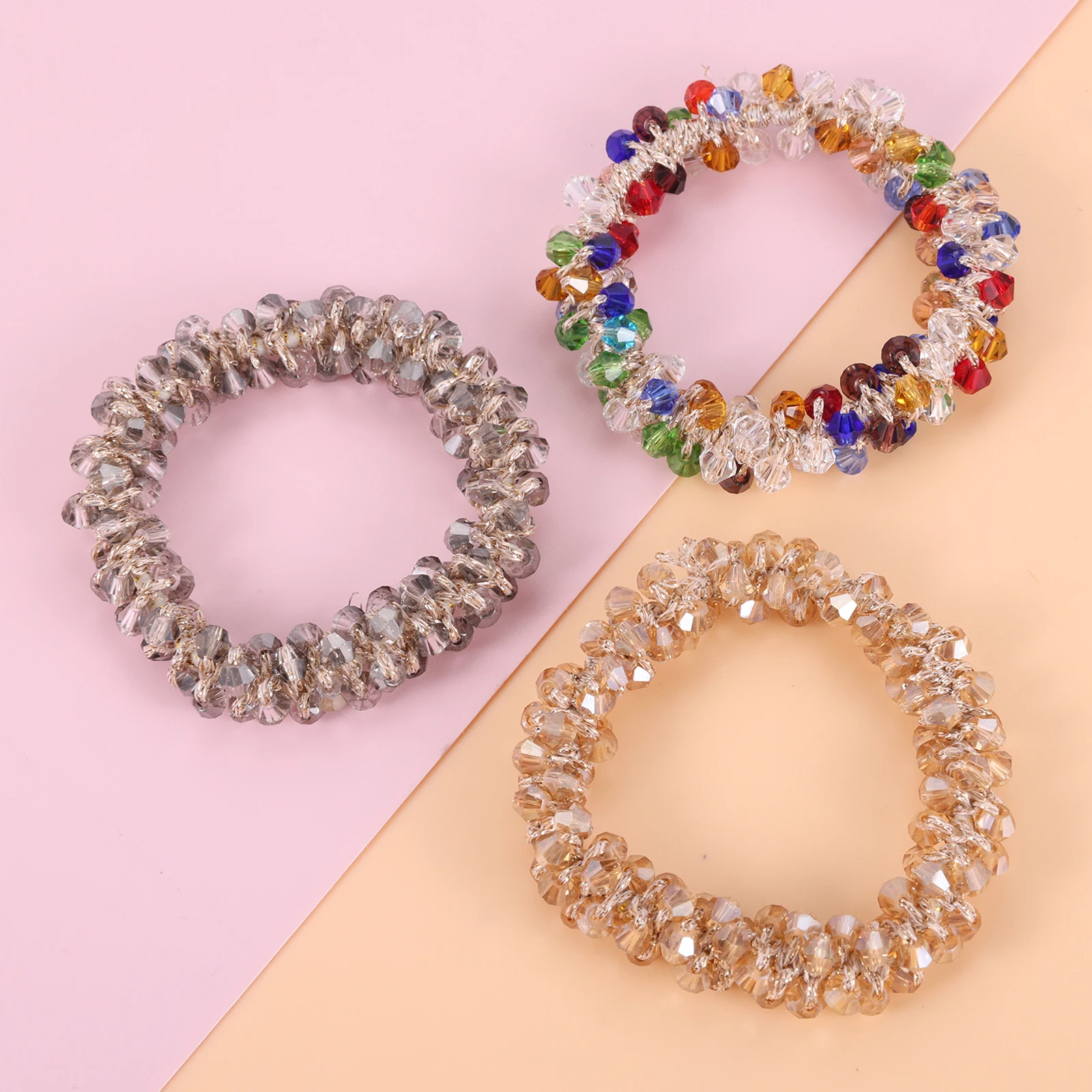 

6Pcs Crystal Beaded Napkin Rings Creative Serviette Ring Decoration Supplies for Dinner Party Banquet Hotel Wedding Festival