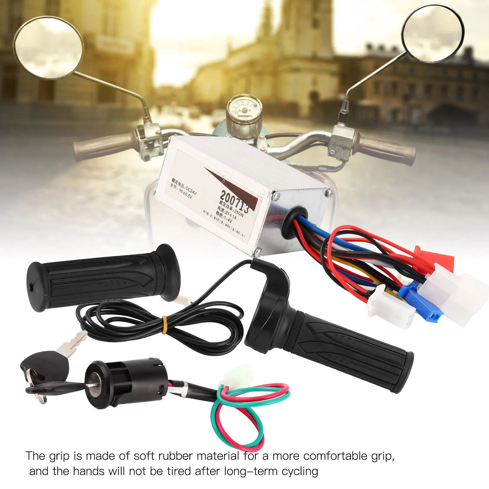 

Scooter Accessory Electric Scooter Speed Controller Set 24V 250W Controller with Throttle Twist Grip Lock Scooter Controller Kit
