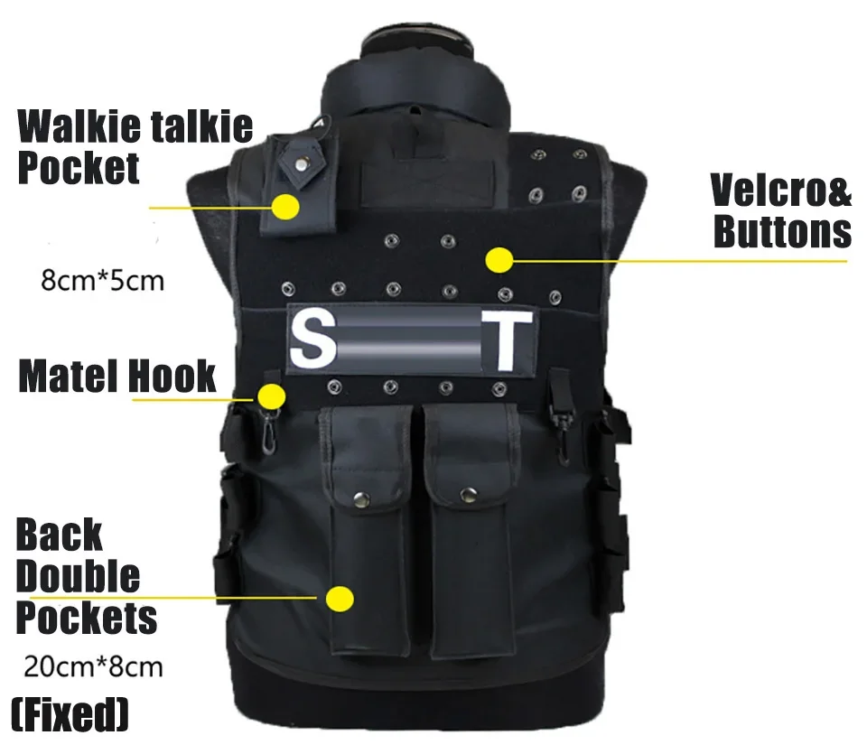 Imagem -02 - Multi Bolsos Tactical Caça Vest Colete ao ar Livre Treinamento Militar cs Cintura Cabolsa Proteção Modular Coletes de Segurança Swat