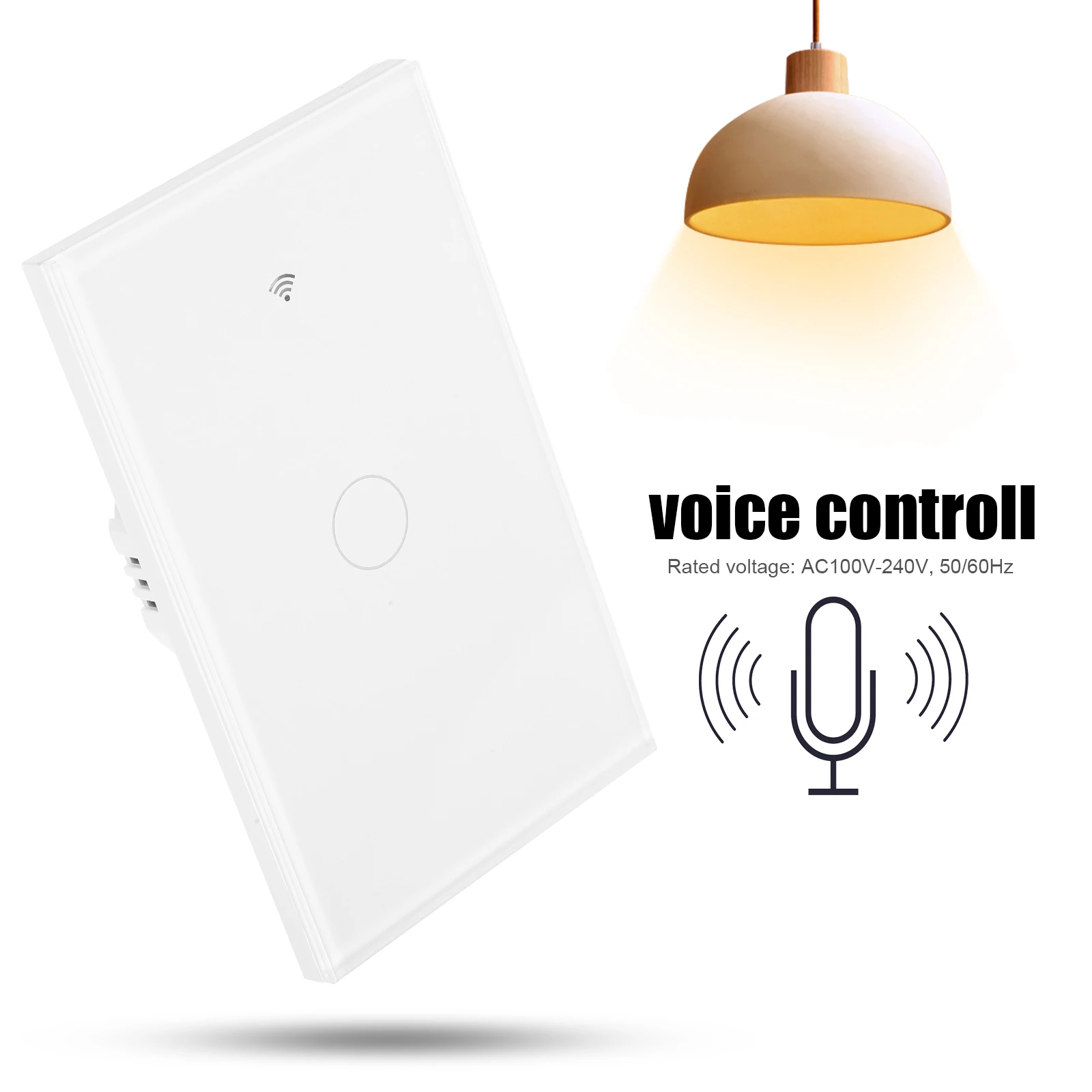

Smart WiFi Switch Wall Panel Touch Screen Remote Control Voice 120V US Easy Installation Energy Saving