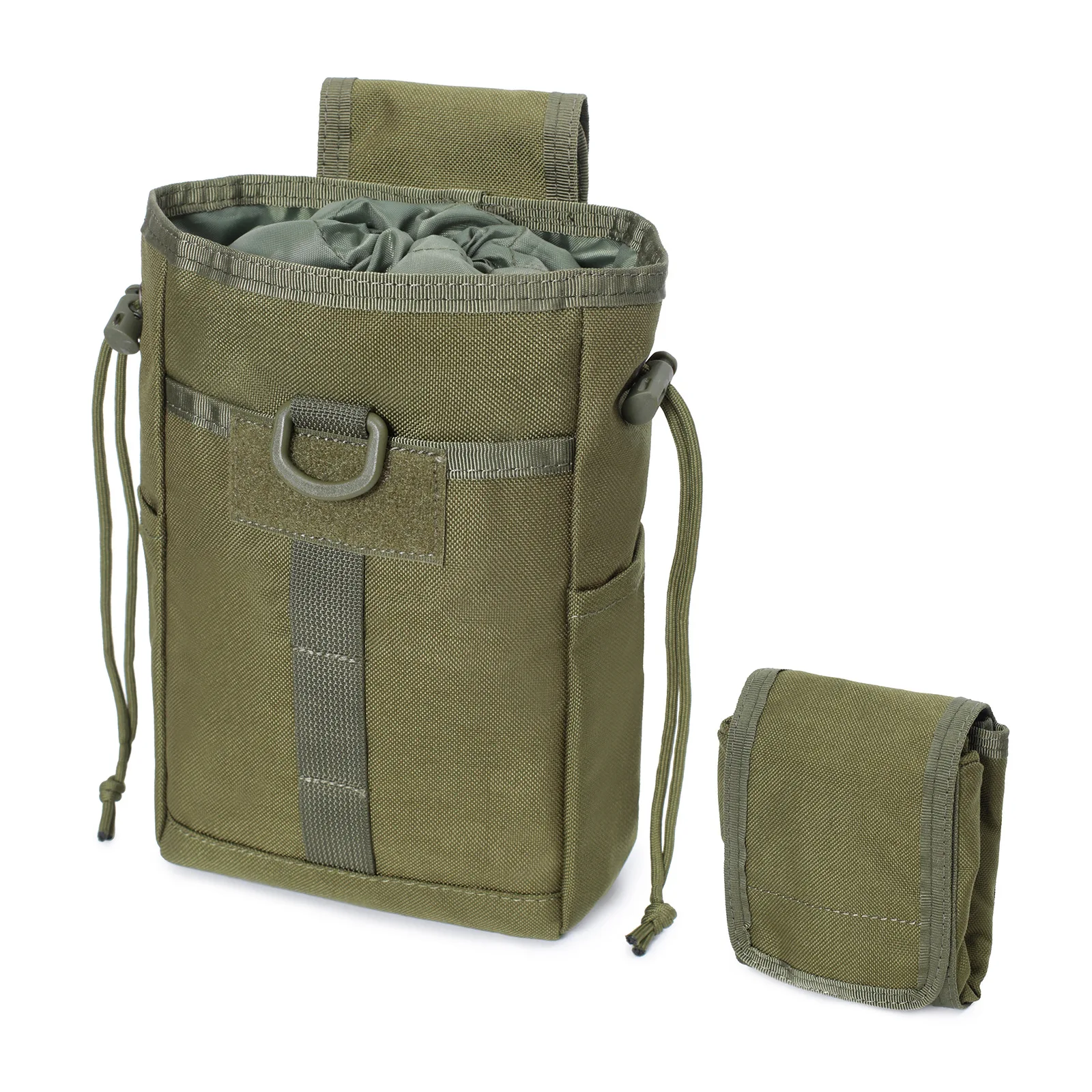 

Tactical Folding Recycling Bag Storage Bag Convenient Molle Waist Accessory Bag Fan Tool Outdoor Dump Pouch for Hunting