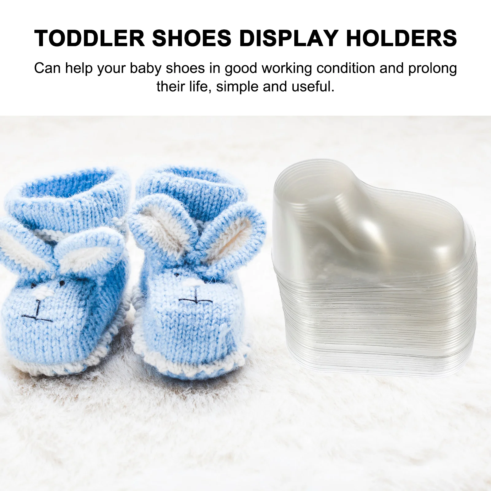 40 Pcs Transparent Shoe Tree Baby Booties Display Holder Toddler Shoes Holders Short Boots Shop Socks Stand Plastic Stands