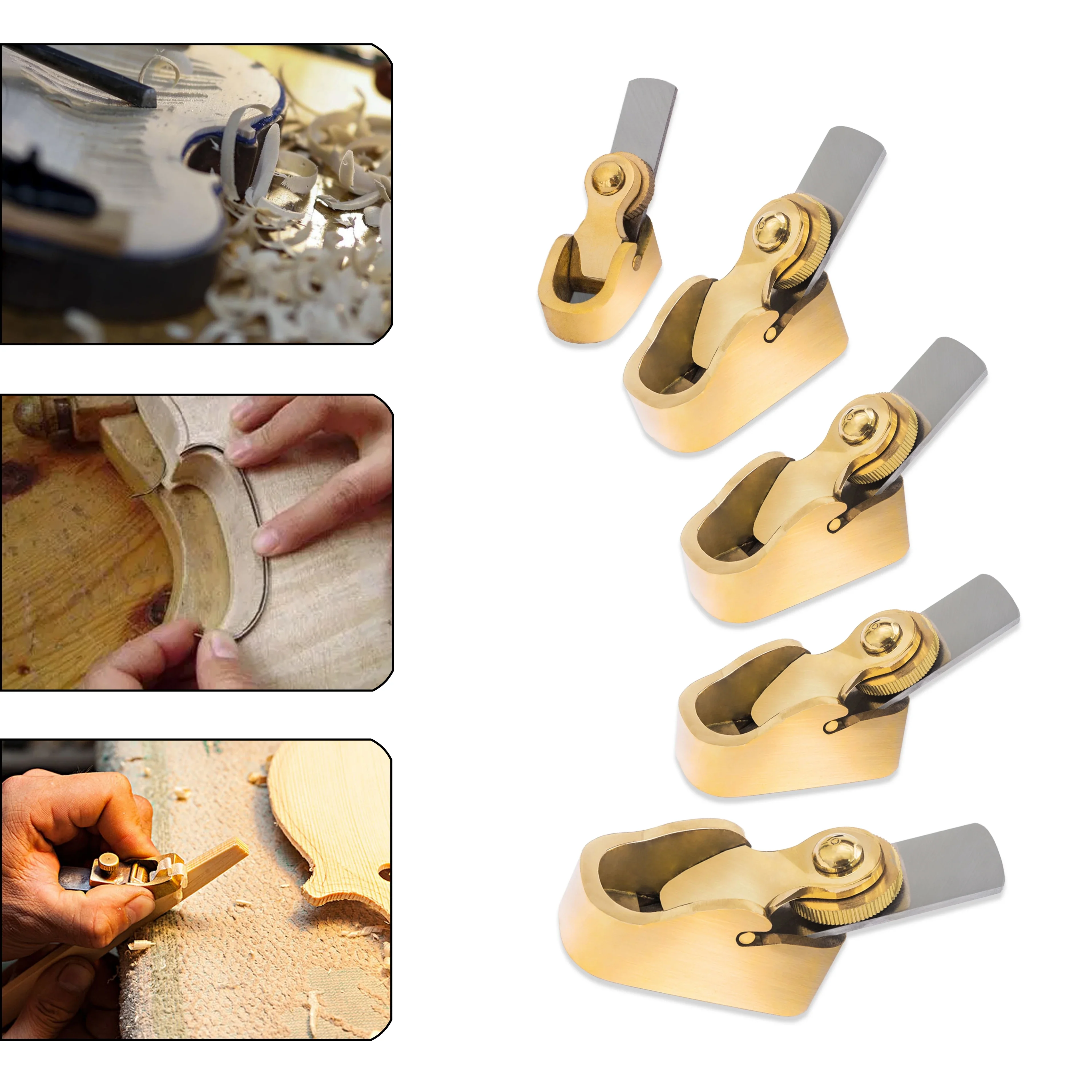 HSS Plane Cutter Pure Brass Plane Convex Flat Bottom copper Planes Curved Bottom Violin Luthier Making thumb Tool Woodworking