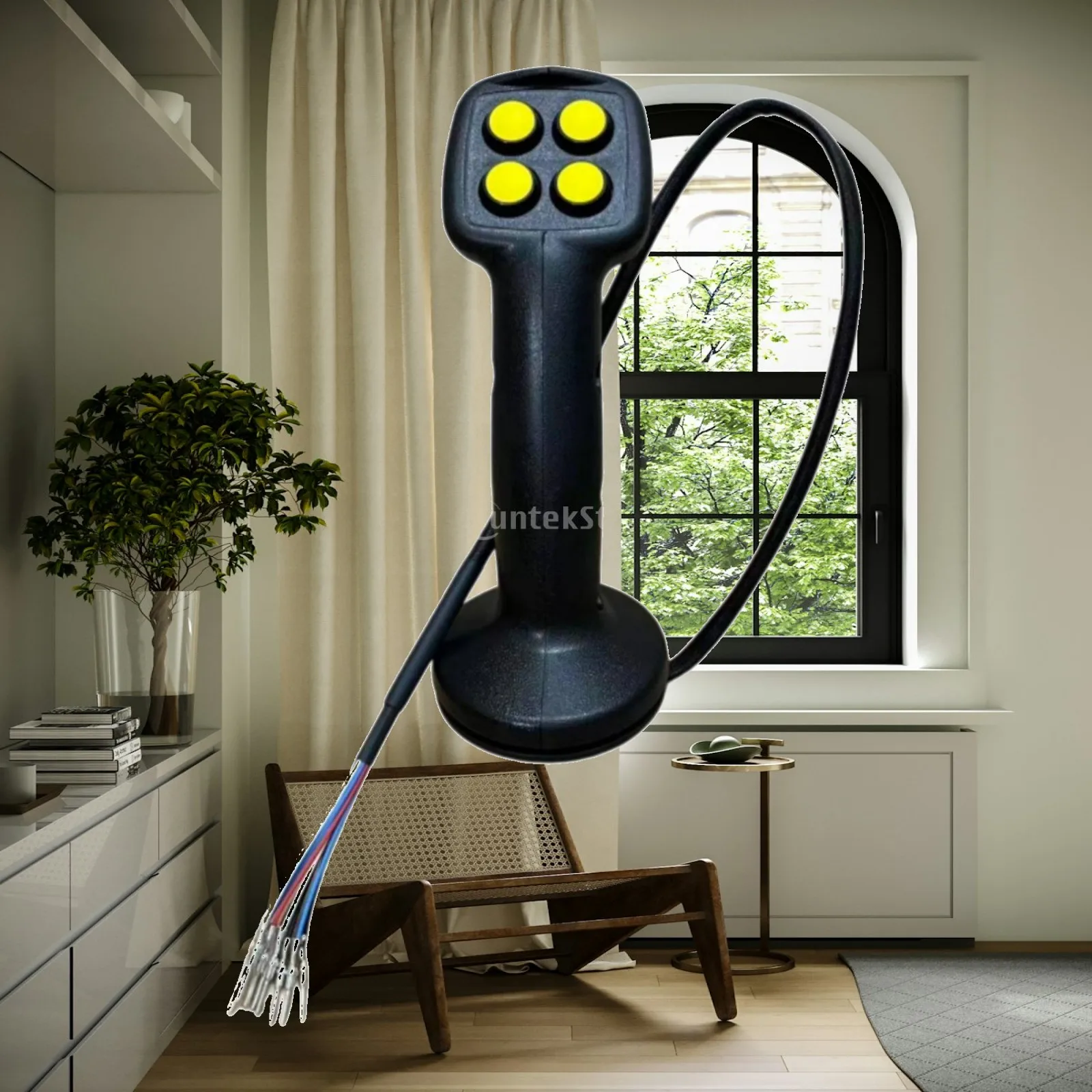 Loader Joystick Handle with Push Buttons for Mini Loader Control Arm M12 Mounting Base