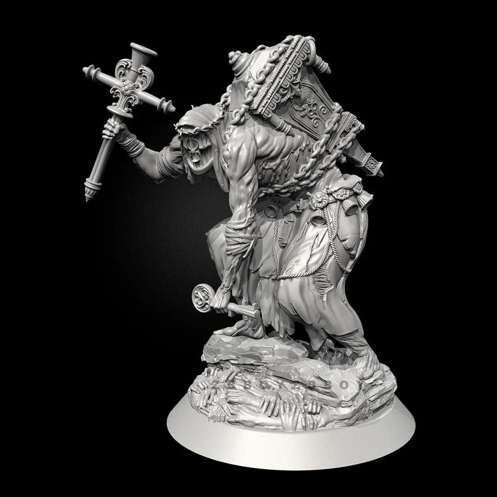 L'altezza dell'uomo 38mm 50mm 75mm Kit modello in resina: Undead Guardian Autoassemblaggio e colorazione (stampa 3D) TD-7445/3D