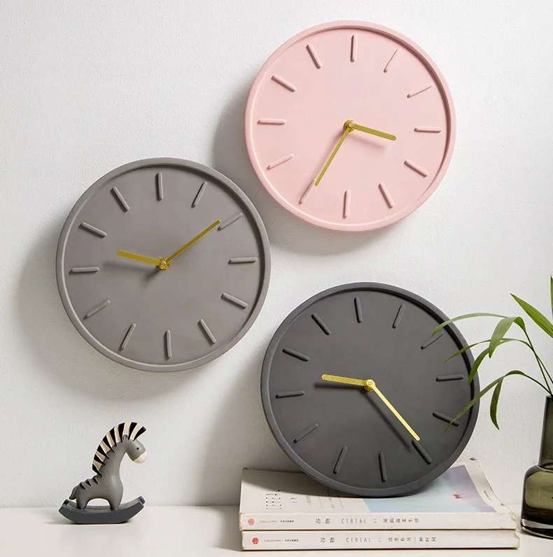 3D Round Concrete Clock Silicone Mold Craft Handmade Clock Mould DIY Crafts Silicone Mould Home Decoration