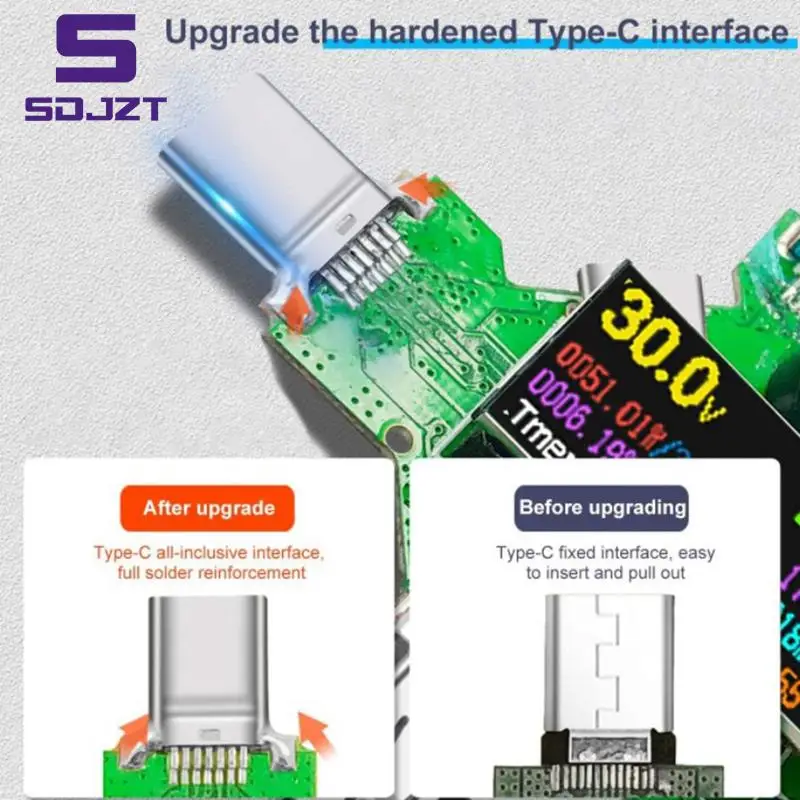 New Type-C PD USB Tester DC Digital Voltmeter Amperimetor Voltage Current Meter Ammeter Detector Power Bank Charger Indicator