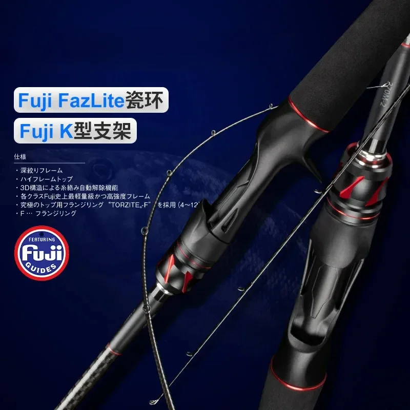 New Fuji Ceramic Guide Ultralight Carbon Spinning Fishing Rod 2 Sections Casting Lure Rod 1.98m 2.03m 2.08m 2.13m Lure Wt 4-16g