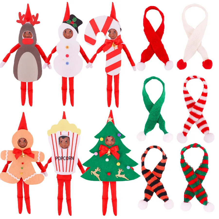 For 11-Inch Girl Doll Christmas Bookshelf Doll Accessories, Clothes, Scarves, Holiday Gifts, Small Surprises in Christmas Socks