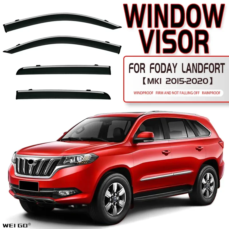 For Foday Landfort 2015-2020 Car Window Visor Awning Shelters Windshield Side Window Rain Guard Shade Accessories Car Styling