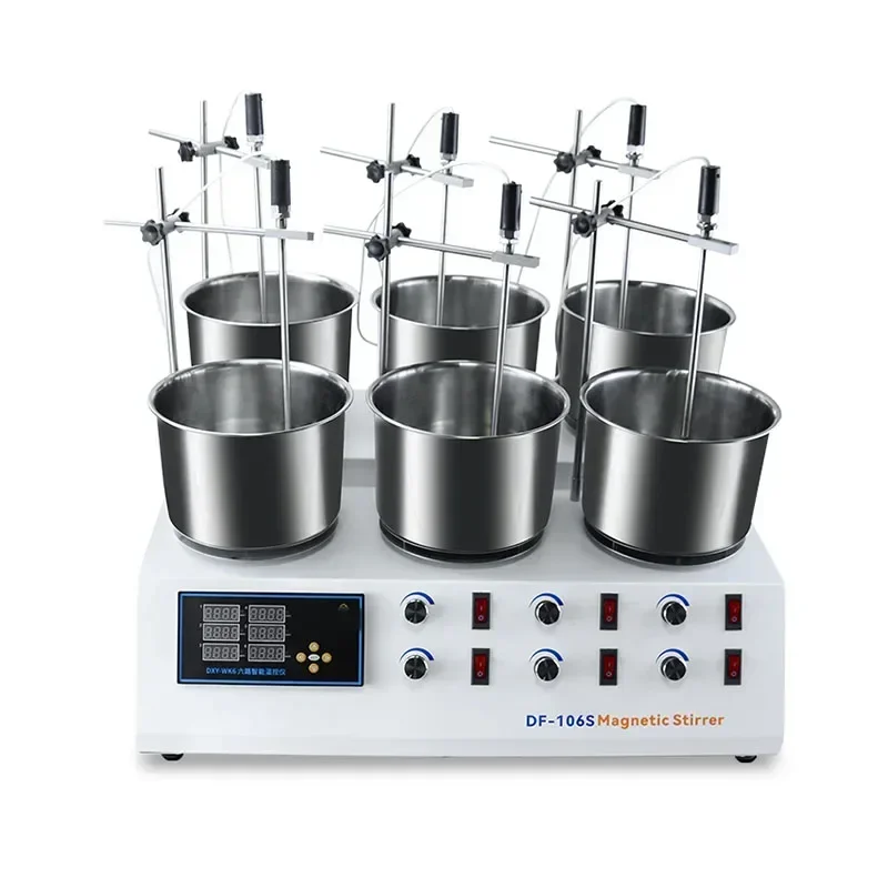 New 220v New Heated Magnetic Stirrer Digital Display Constant Temperature Magnetic Stirrer Laboratory 246 Multi-unit Collector O