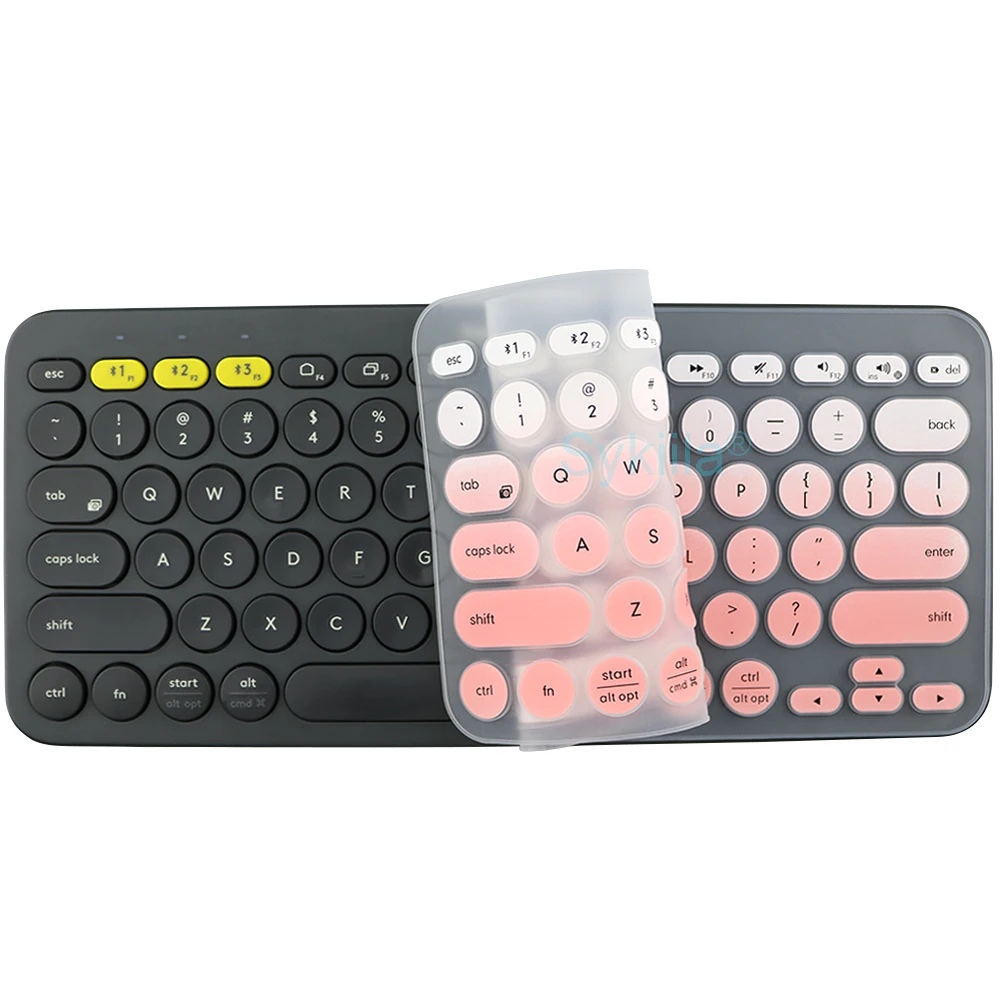 K380 Keyboard Cover for Logitech K380 for Logi Wireless Silicone Protector Skin Case Film TPU English Korean Pink Clear Black