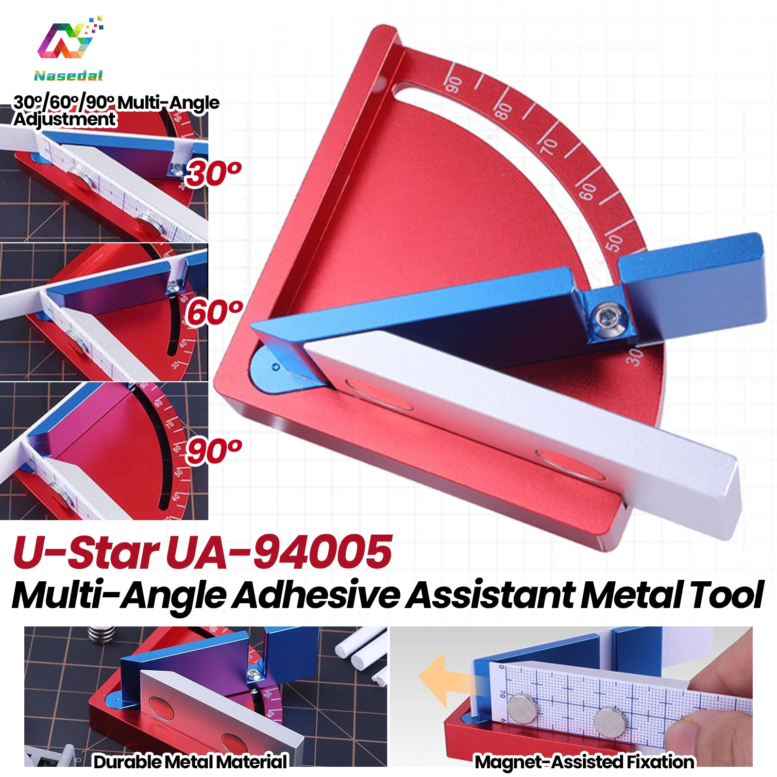 

U-Star UA-94005 Multi-Angle Adjustable Adhesive Assistant Tool With Magnet Durable Metal for Gundam Model Assembly DIY Hand Tool