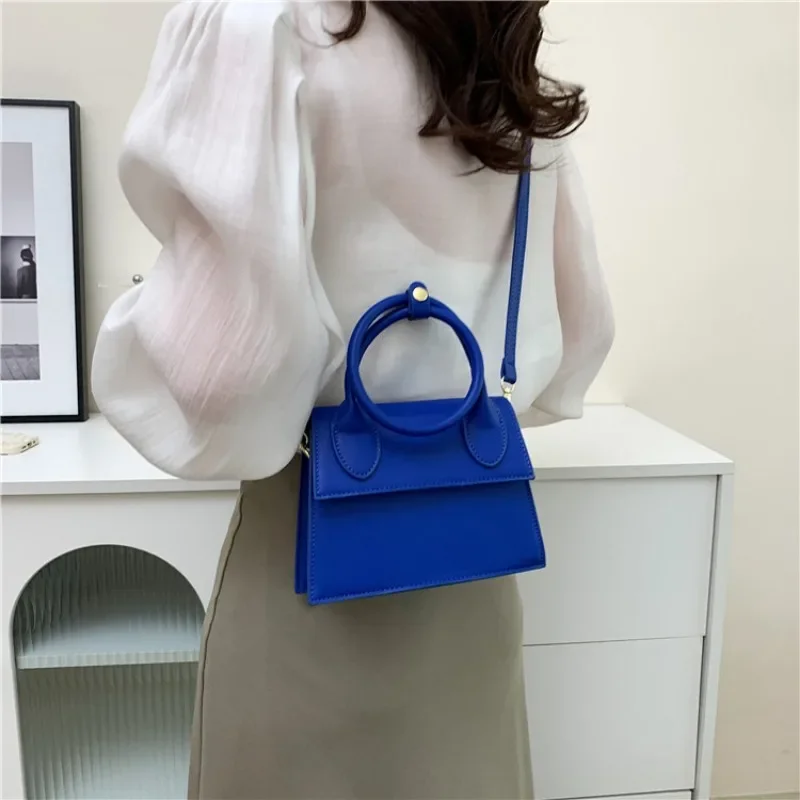 Bolsa de ombro na moda para mulheres, Styling Flip Handbag, Textura Messenger Bag, Comércio exterior, Novo, 2024