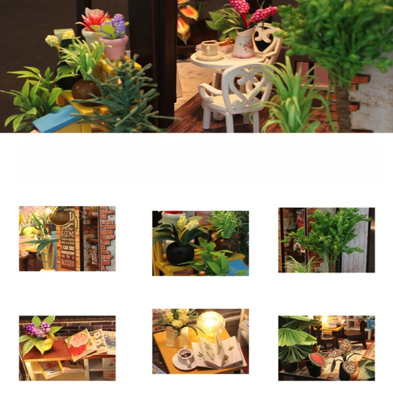 OUZEY Retro Journey Cafe DIY, drewniany domek 3D o tematyce czasu, kreatywny prezent urodzinowy dla nastolatków