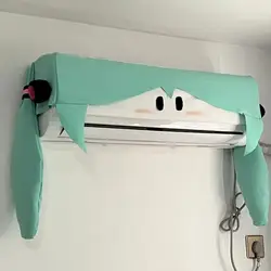 Hatsune Miku Air Conditioning Cover Super Cute Green Self Painted Powder Blusher Air Conditioning Cover Anime Peripheral Gifts