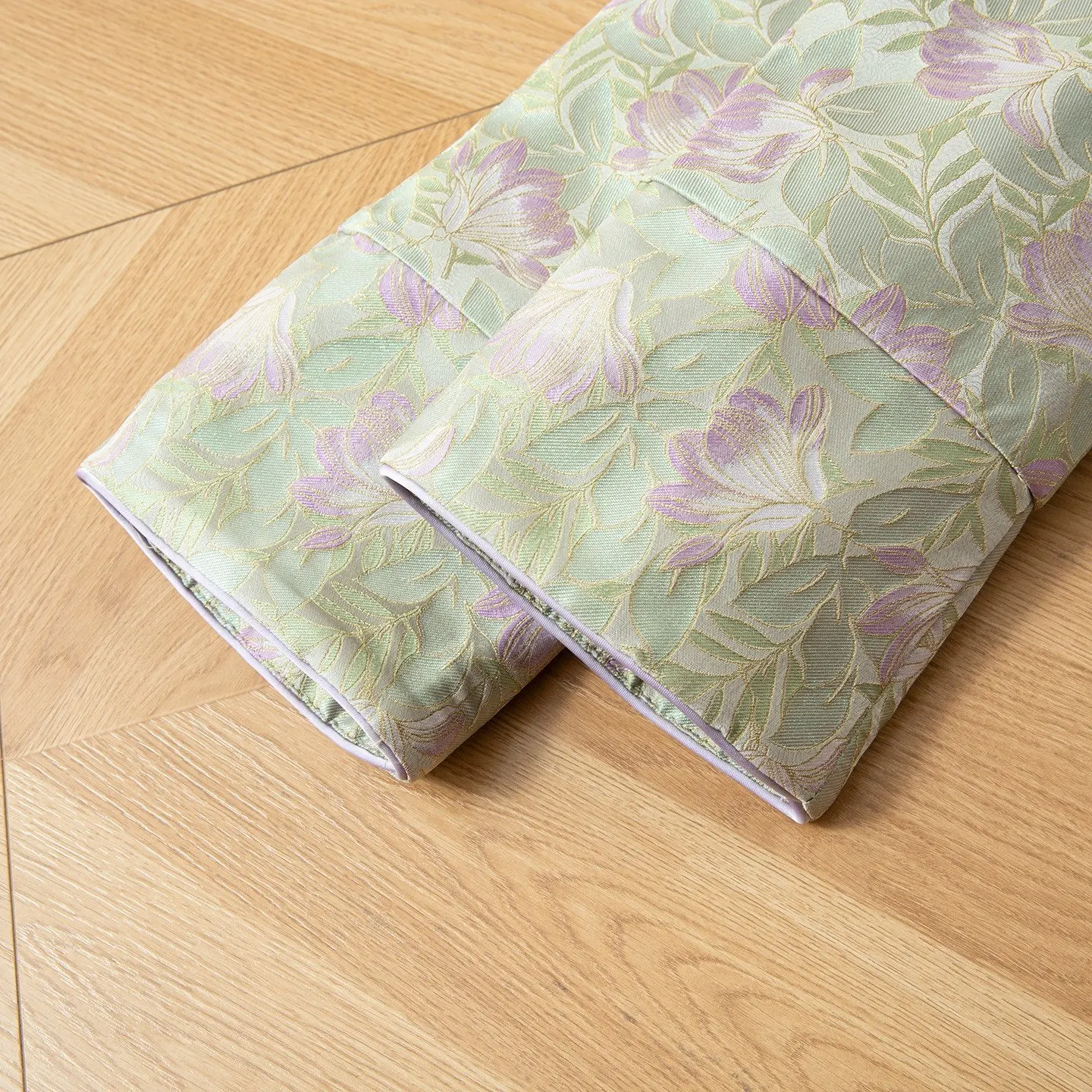 Winsleter – 100 % echter Seiden-Long-Brokat-eleganter Mantel, Stehen mit Blumenmuster, lockere Daunenjacke mit Temperament für Damen, 2025, Winterneu C5D963CC