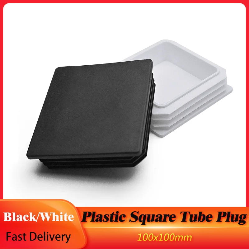 

1/2/4/8Pcs Black/White Plastic Steel Square Pipe Plug Furniture Accessory Leg Plug Anti Slip Feet Protector Pads Tube Cap Covers