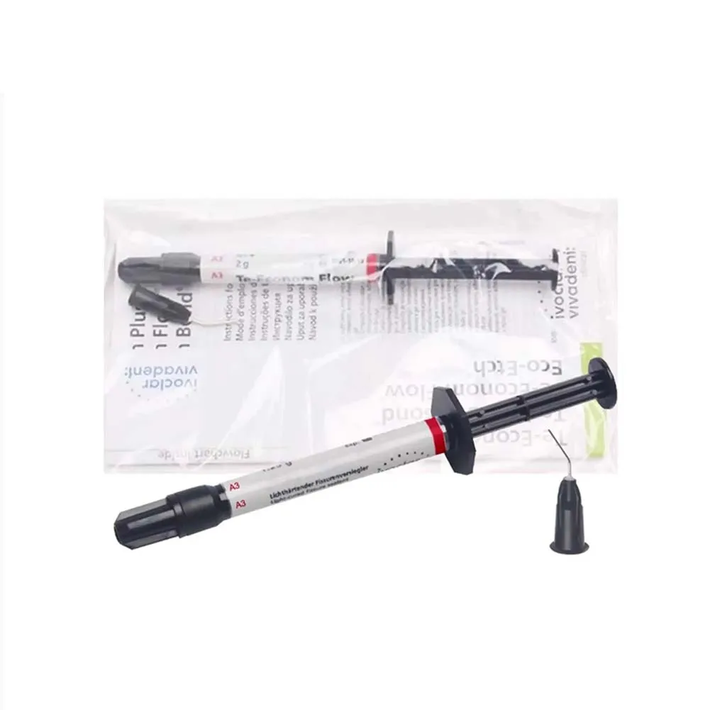 Dental Flowable Composite Resin Ivoclar Vivadent Te-Econom Flow 2g Light Cure Wedge Cavity Pit Fissure Seal Treatment Material