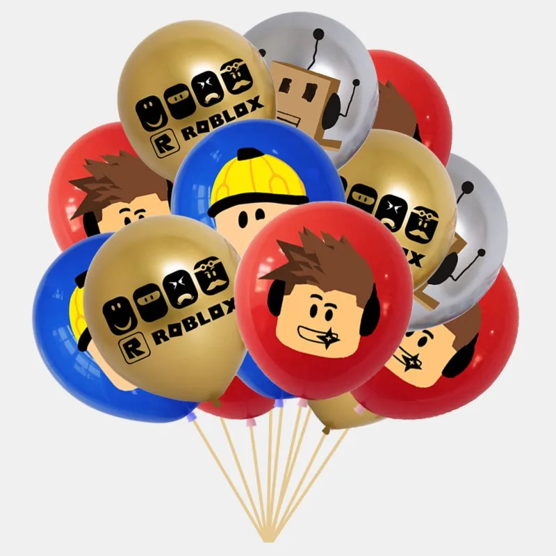 Game Roblox Cartoon Birthday Party Balloon Pull Flag Cake Topper Gift Decorative Balloon Weights Peripherals Figure view 5