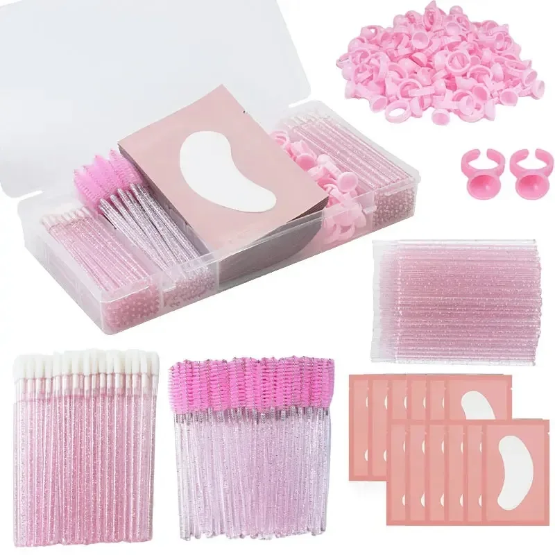 Eyelash Extension Supplies Micro Brushes Tape Eye Patches Pad Disposable Eyebrow Brush Mascara Spoolie Applicator Makeup Tools