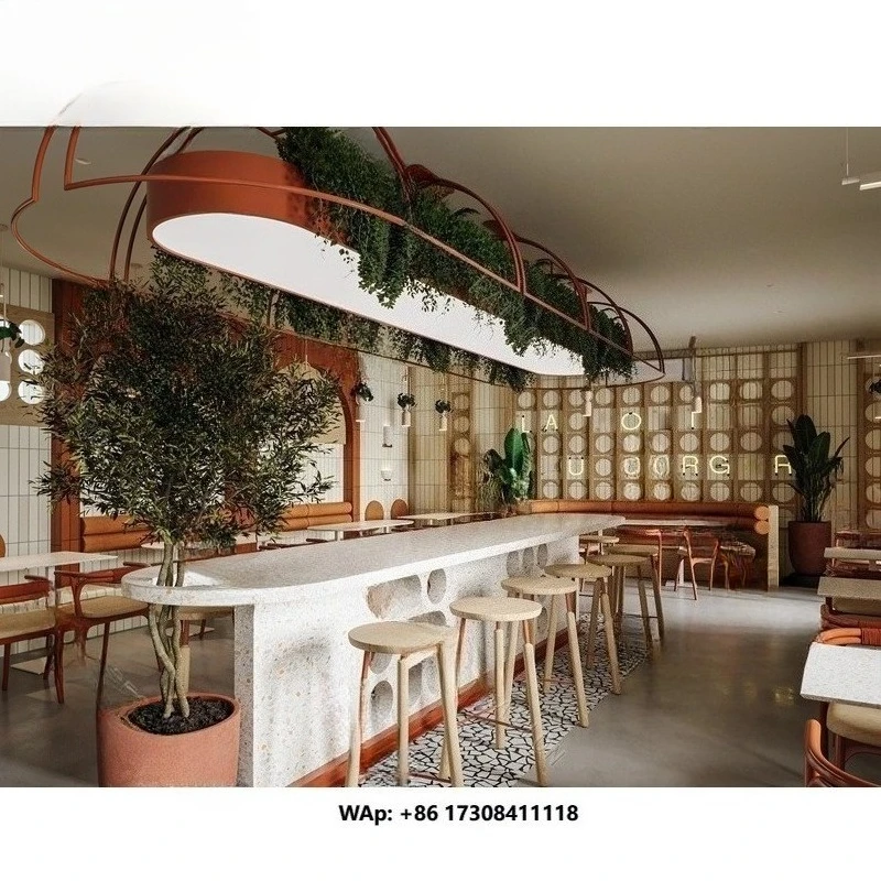 Custom Decor Dessert MilkTea Coffee Restaurant Furniture Chandelier Decoration High Chair Bar Stools  Restaurant Dining Chair
