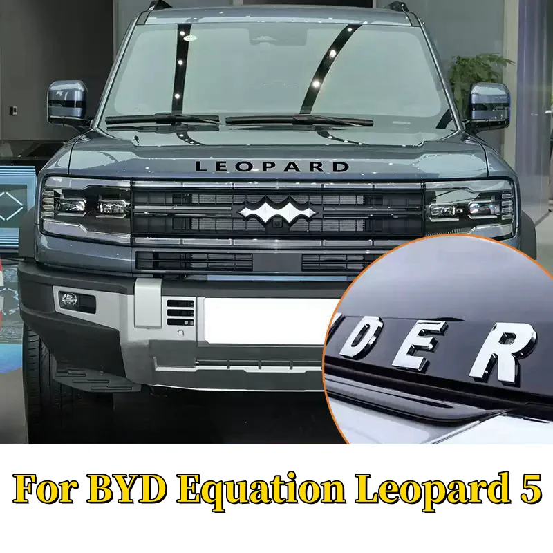 

For BYD Equation Leopard 5 Accessories 2023 2024 2025 aluminium alloy Car Front Hood Car Sticker Logo Letters