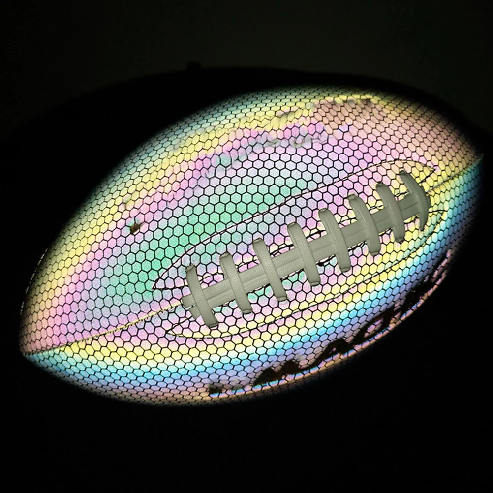 1Pcs Fluorescence Rugby Ball Professional Training Football Exercising Competition Accessory Durable Eco Friendly PU Material