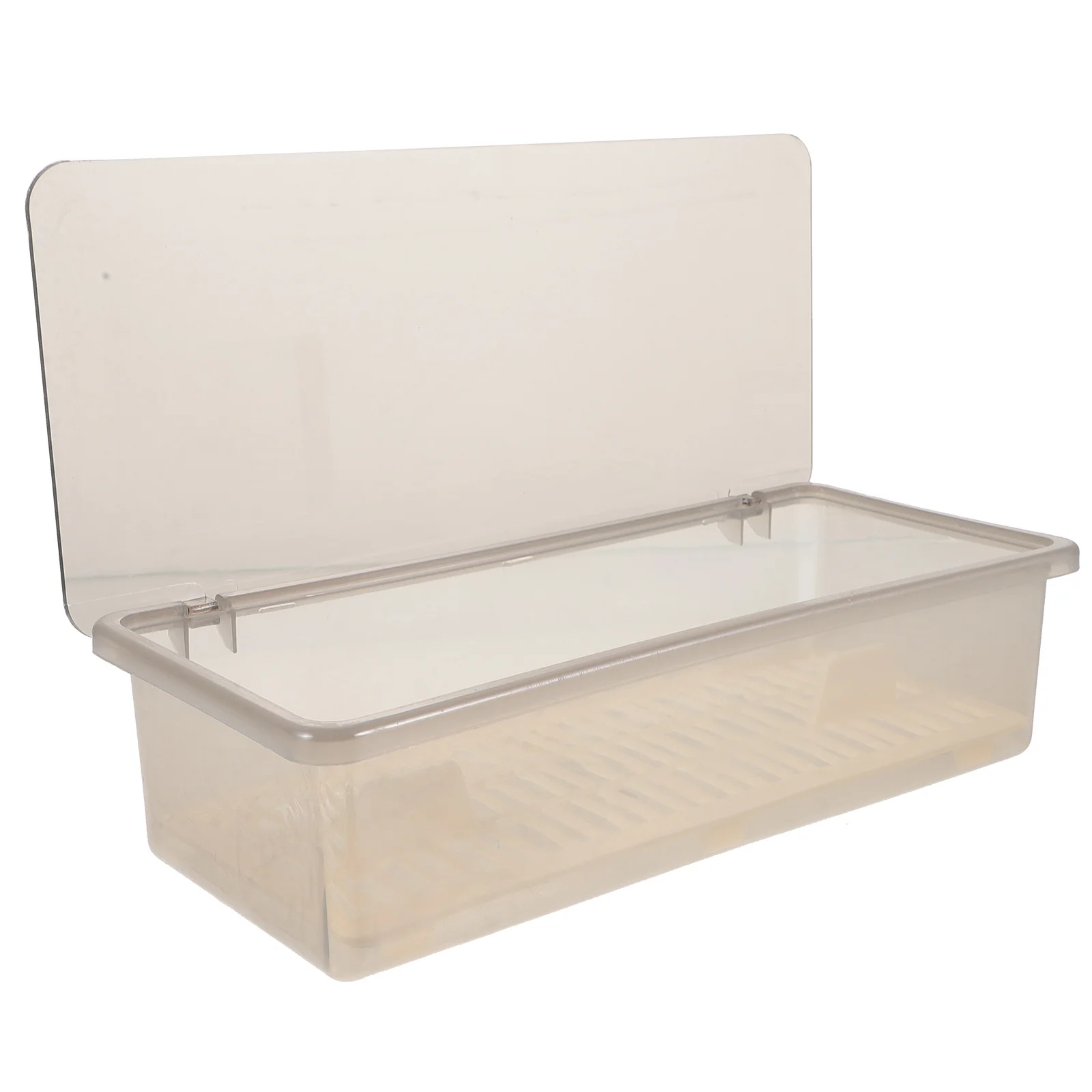 

Kitchen Chopsticks Drain Storage Box Transparent Dustproof Tableware Organizer Cutlery Tray Utensil Container With Lid For