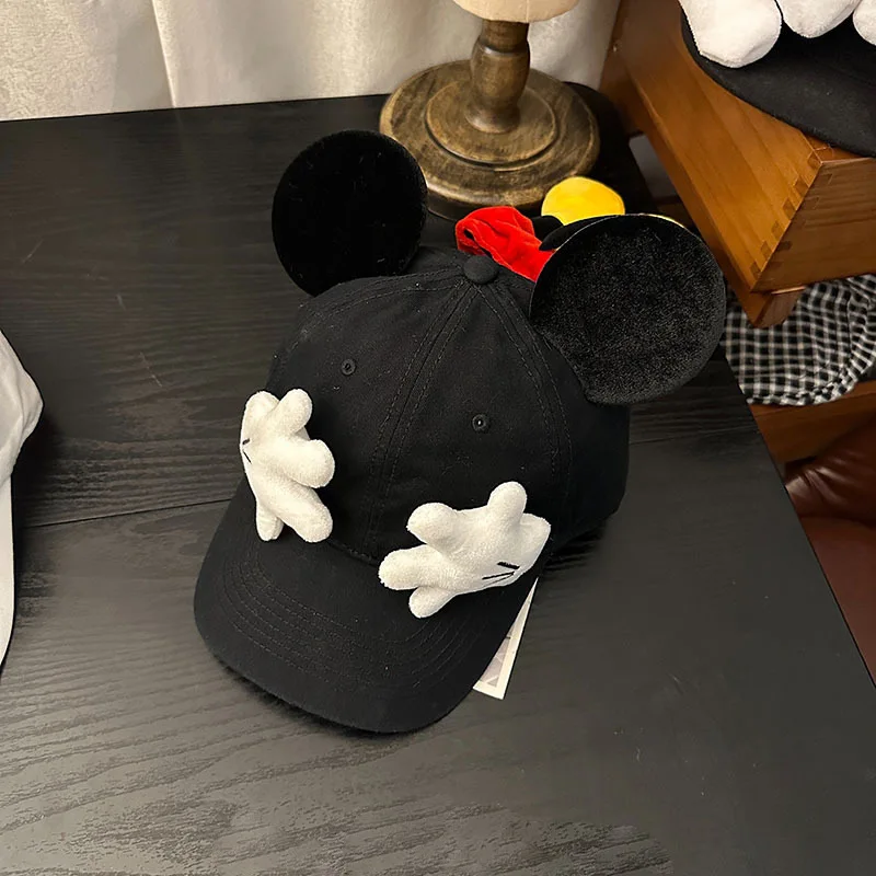 Cute Cartoon Hand And Ear Baseball Caps Parent Child Style Spring And Summer Travel Washed Cotton Candy Colored Duck Tongue Hats