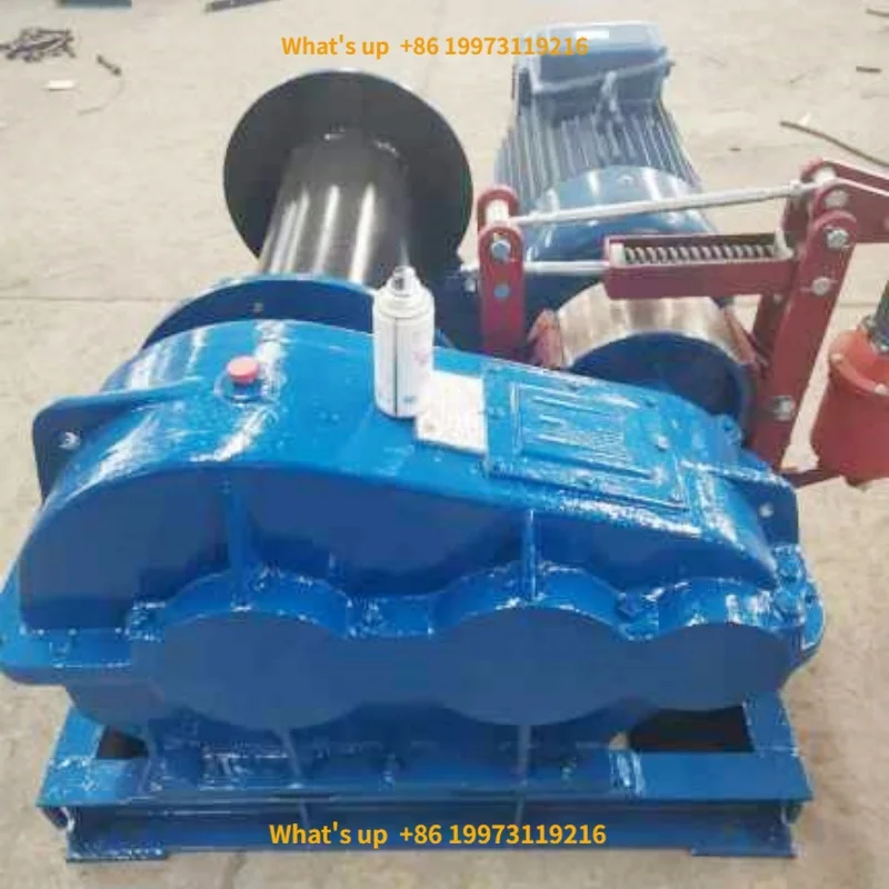2026 High Quality 13 Ton Electric Winch Free Fall Piling Steel Winch with Wire Rope Sling 12v/24v for Auto Made in China