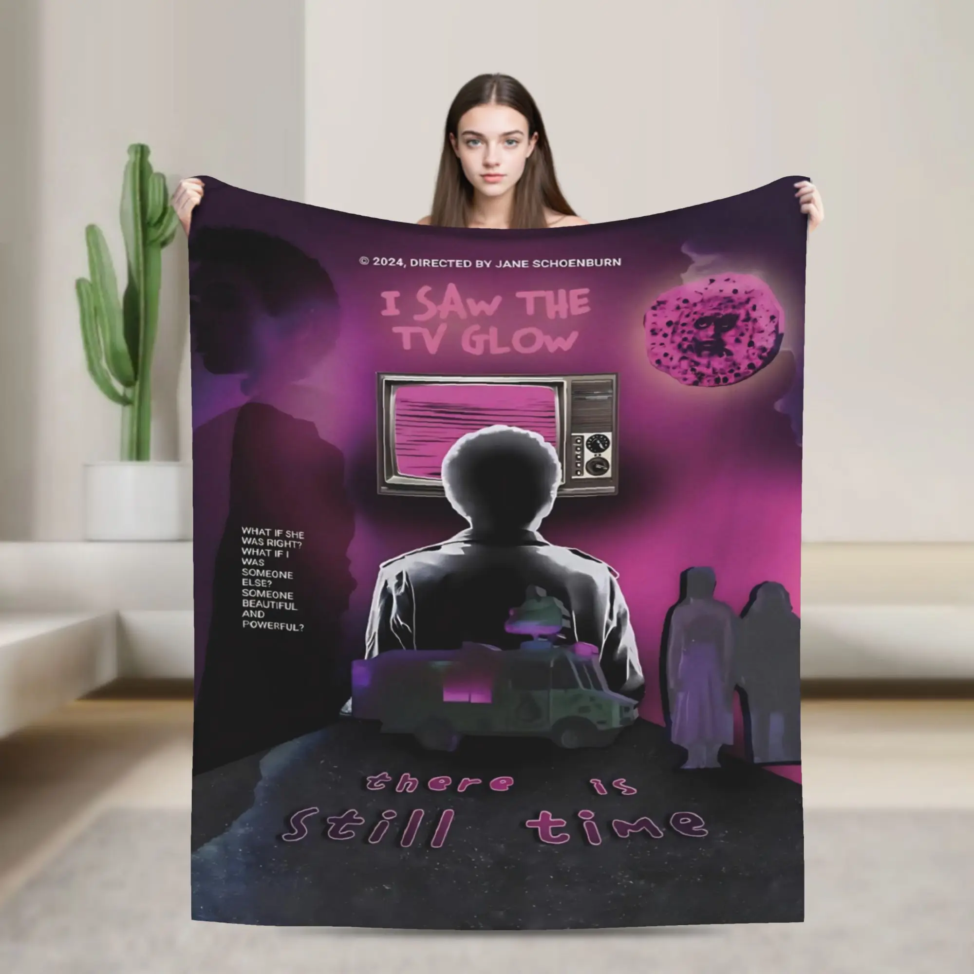 I Saw The TV Glow  Accessories Blanket Lightweight Thin Flannel  Throw Blankets Comfortable Plush Thin Quilt