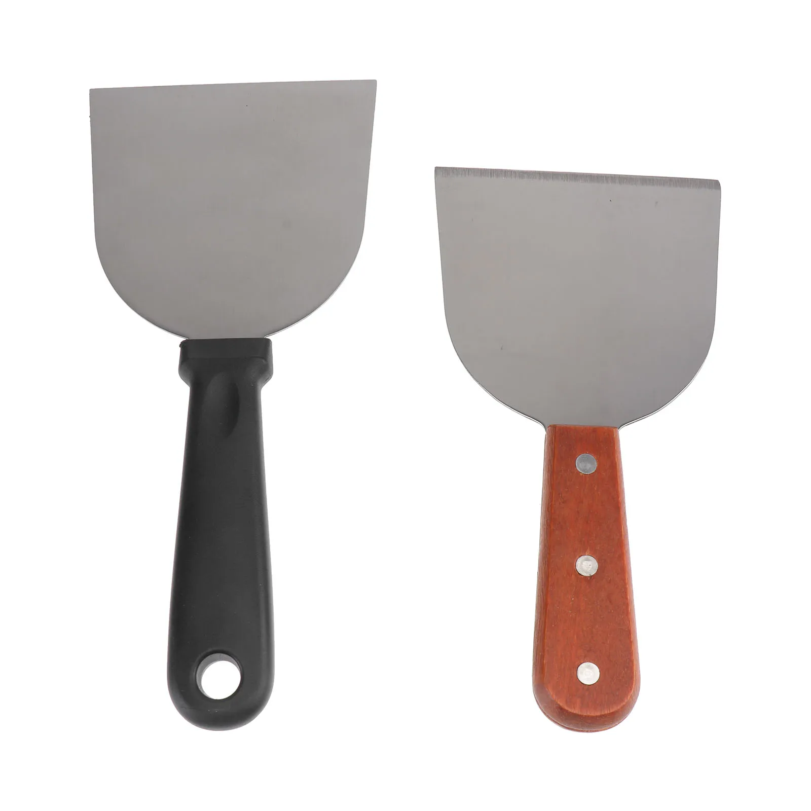 

2pcs Pancake Spatula Stainless Steel Kitchen Shovel Fried Steak Egg Flipper Tool Easy Clean Non Rust Cooking Gadget